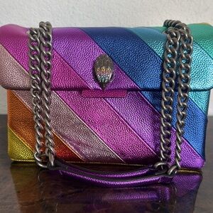 Kurt Geiger London Leather Rainbow 🌈 Kensington Shoulder Bag
